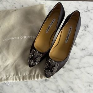 MANOLO BLAHNIK black 5cm heel shoes